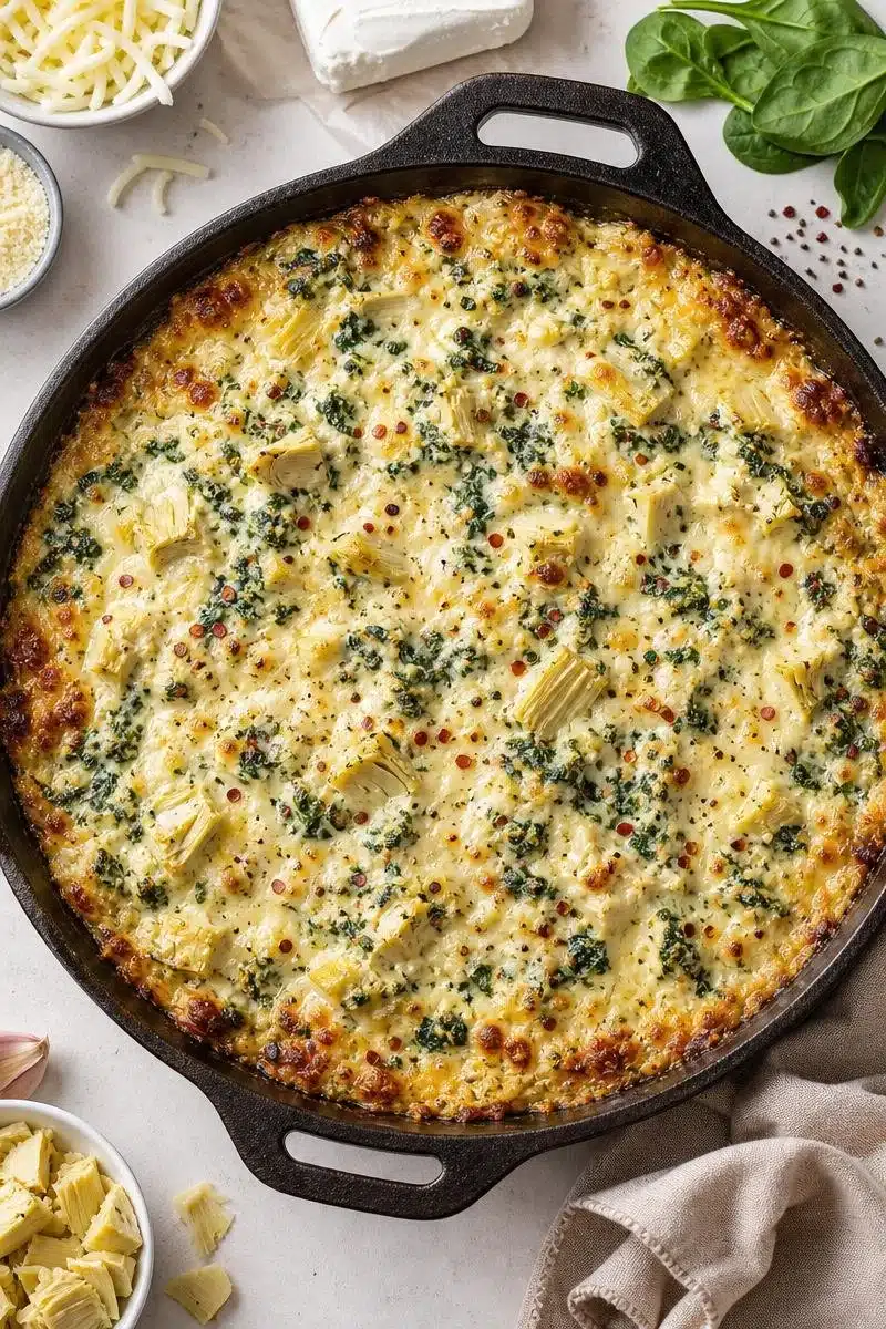 Classic Cast Iron Spinach Artichoke Dip classic cast iron spinach artichoke dip 2026 06 16 034043