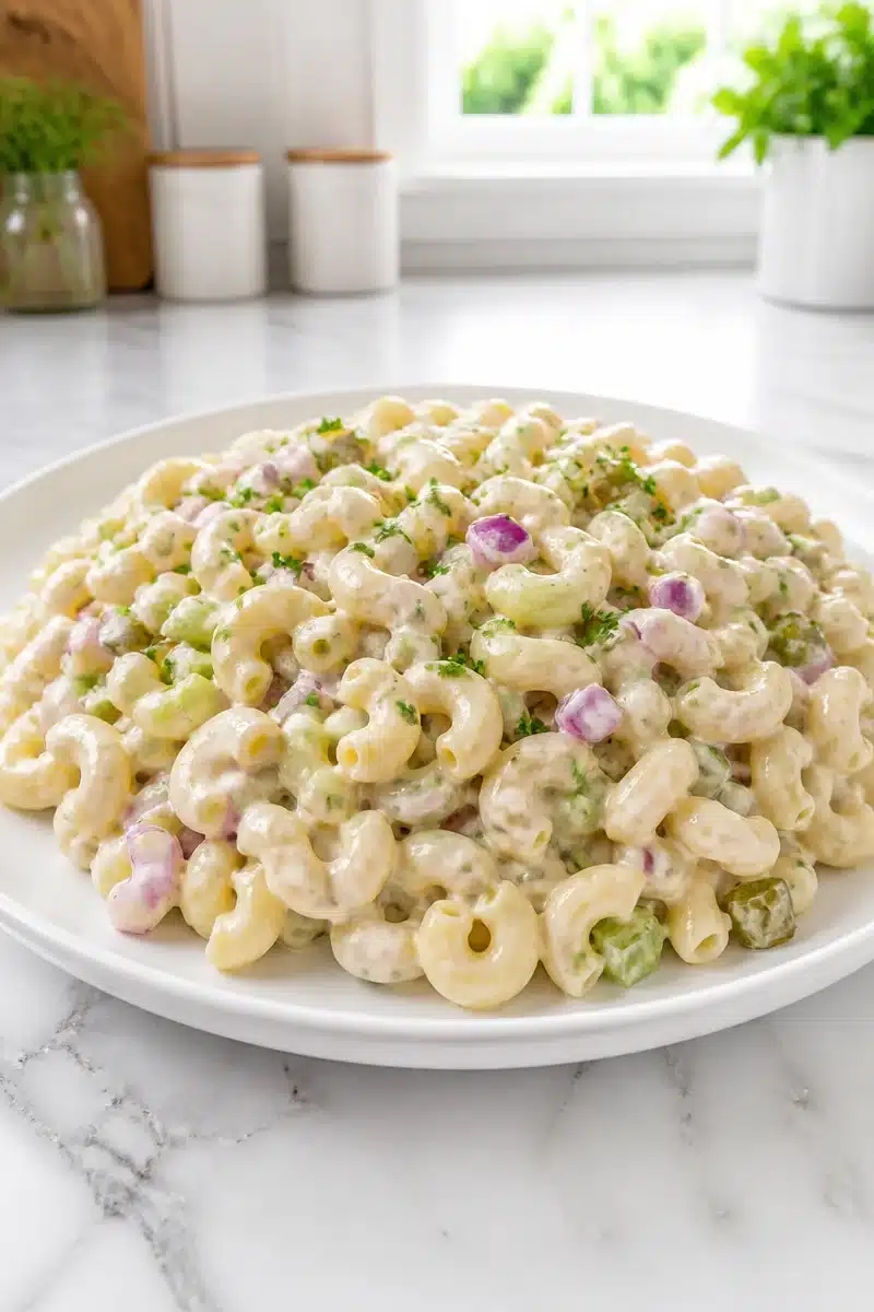 Classic Creamy Macaroni Salad With Sweet Pickles classic creamy macaroni salad with sweet pickles 2026 06 26 212146