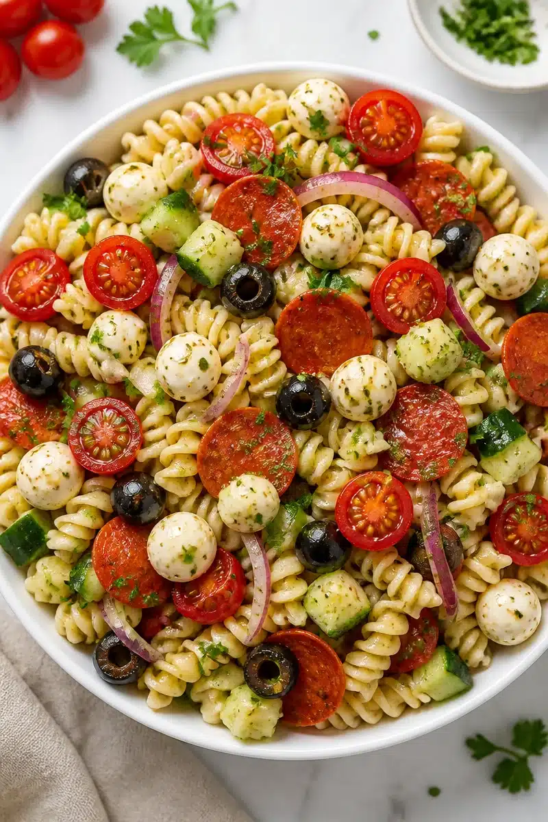 Cold Italian Rotini Pasta Salad Bowl cold italian rotini pasta salad bowl 2026 06 21 180105 2