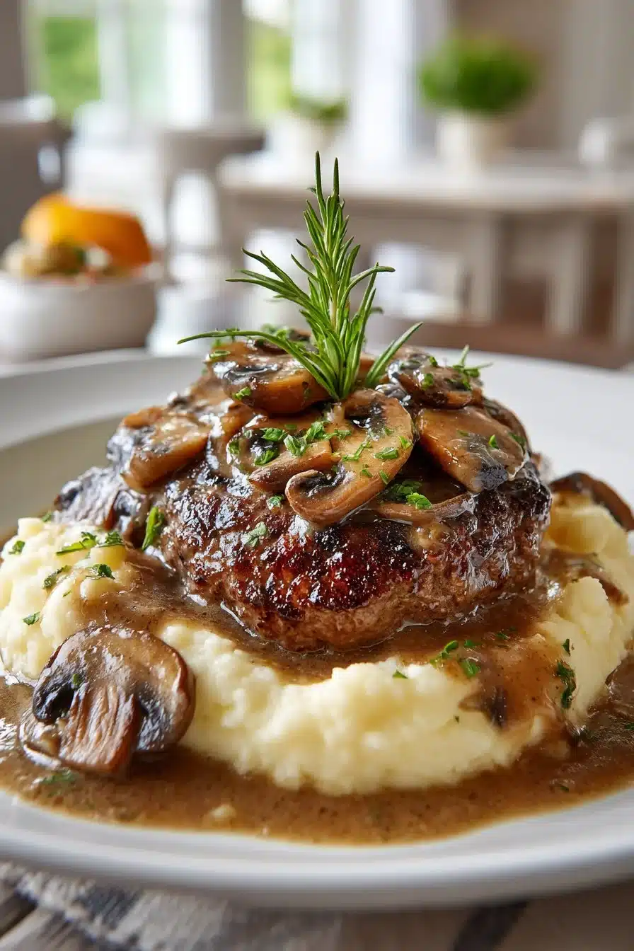 Comforting Amish Hamburger Steak Bake with Gravy comforting amish hamburger steak bake with gravy 2026 06 07 044202