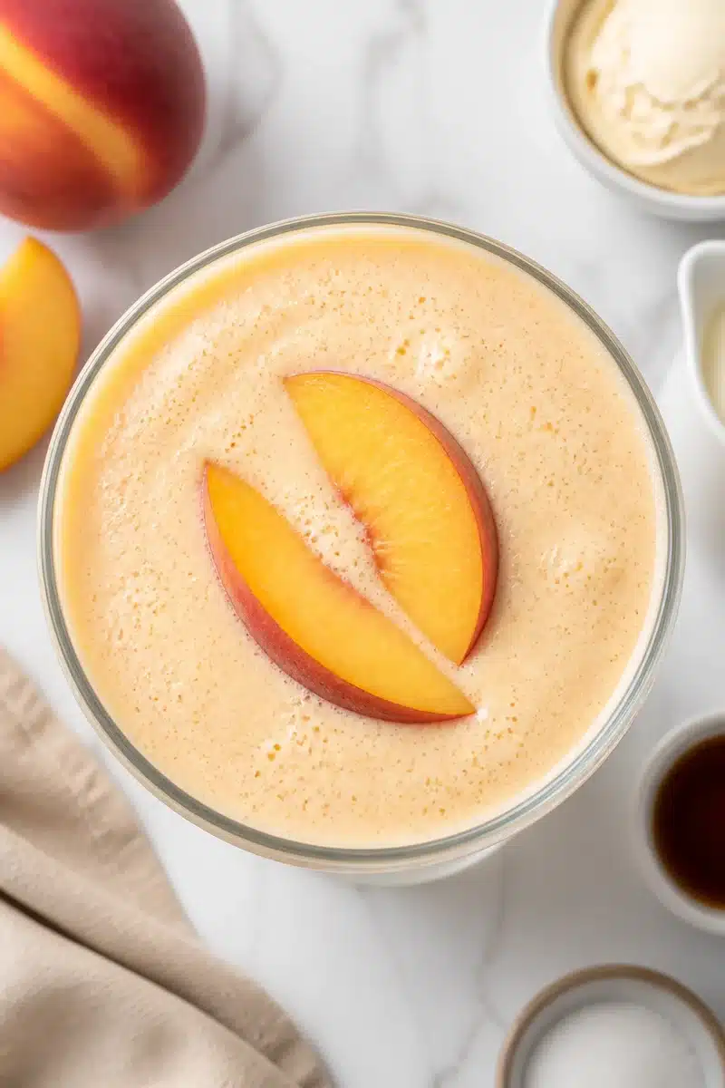 Creamy Blended Peach And Vanilla Frappe creamy blended peach and vanilla frappe 2026 06 25 204359 2
