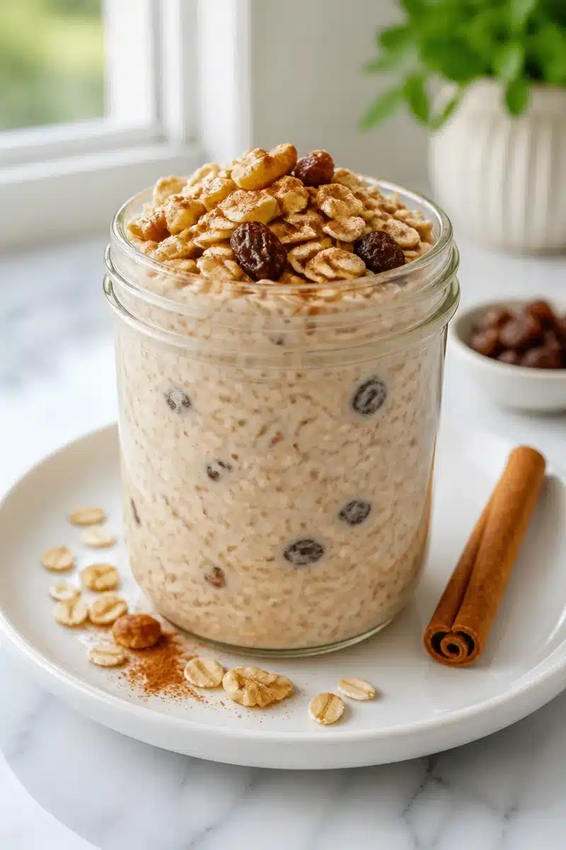 Creamy Cinnamon Roll Overnight Oats Recipe creamy cinnamon roll overnight oats recipe 2026 06 23 051013