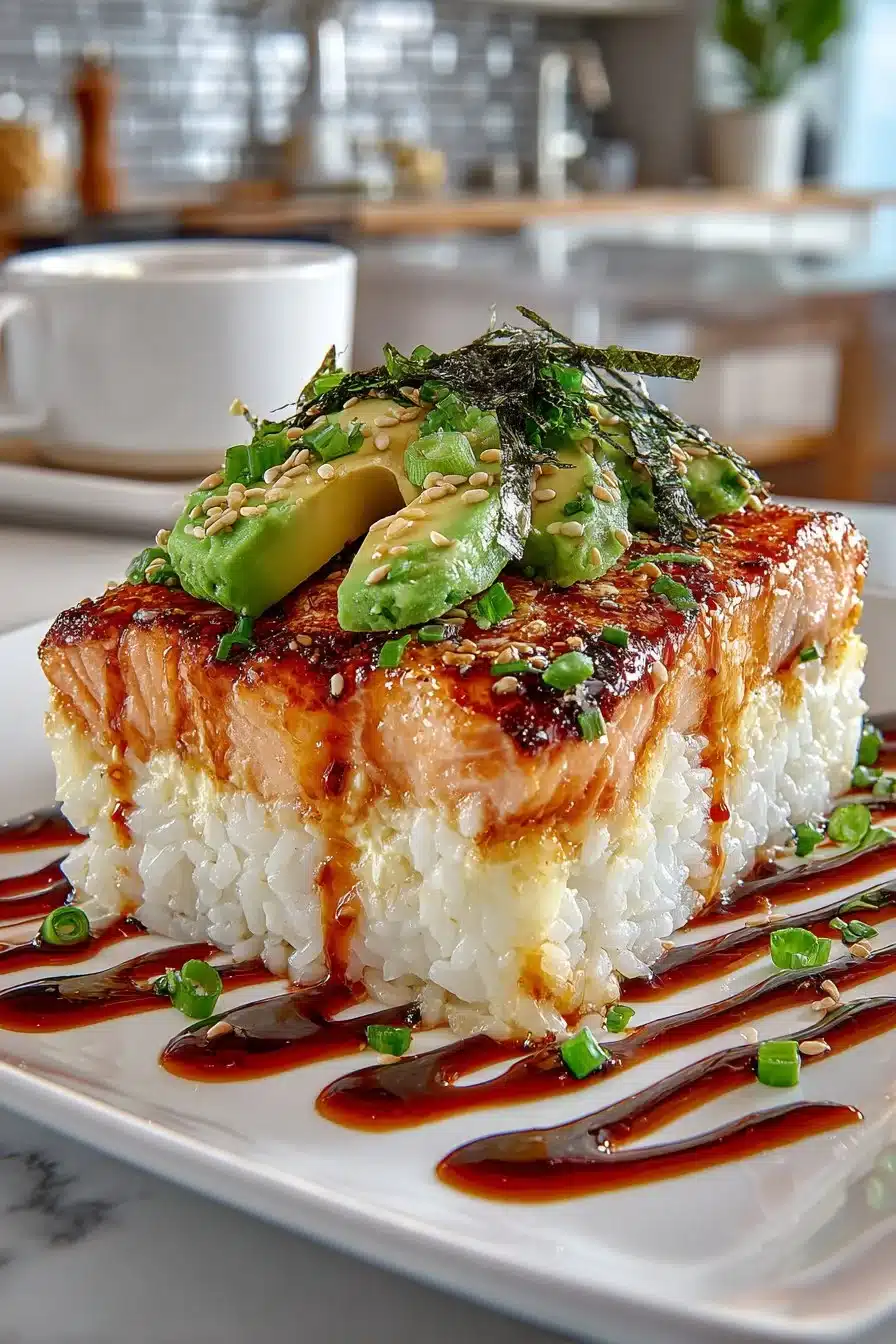 creamy spicy sriracha salmon sushi bake 2026 06 11 021913
