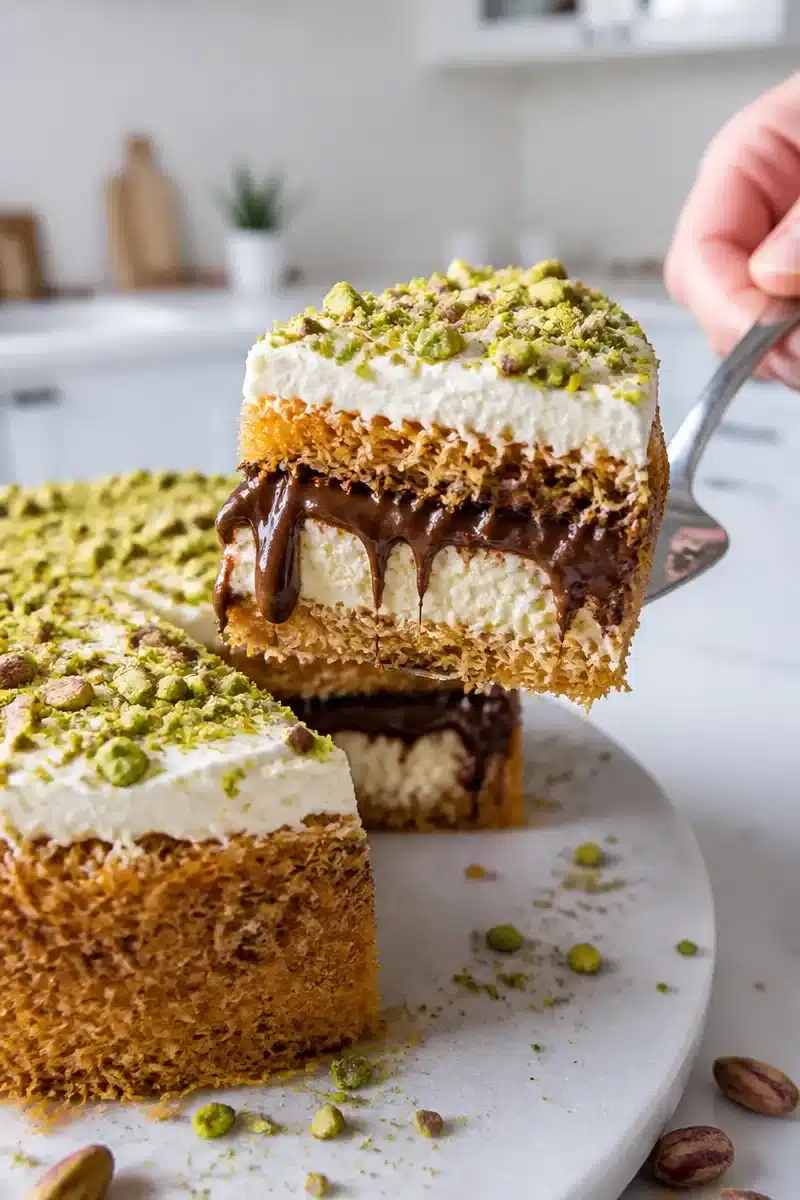 decadent kunafa pistachio dubai chocolate cake 2026 06 11 021639