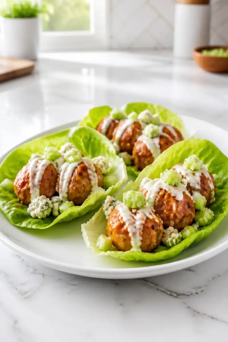 Easy Buffalo Turkey Meatball Lettuce Wraps easy buffalo turkey meatball lettuce wraps 2026 06 28 021737