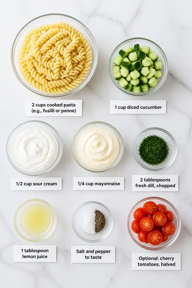 Easy Creamy Dill And Cucumber Pasta Salad easy creamy dill and cucumber pasta salad 2026 06 28 023942 3