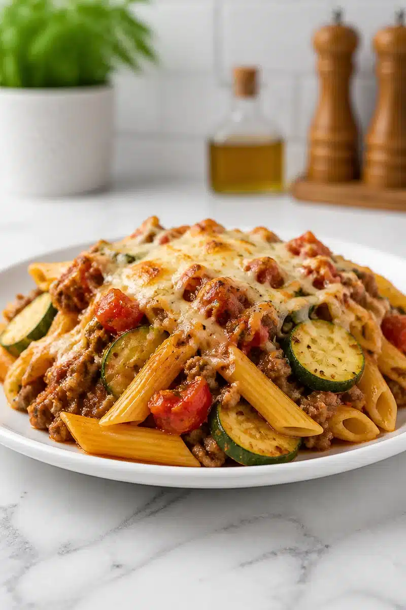 easy ground beef and zucchini pasta bake 2026 06 28 023817