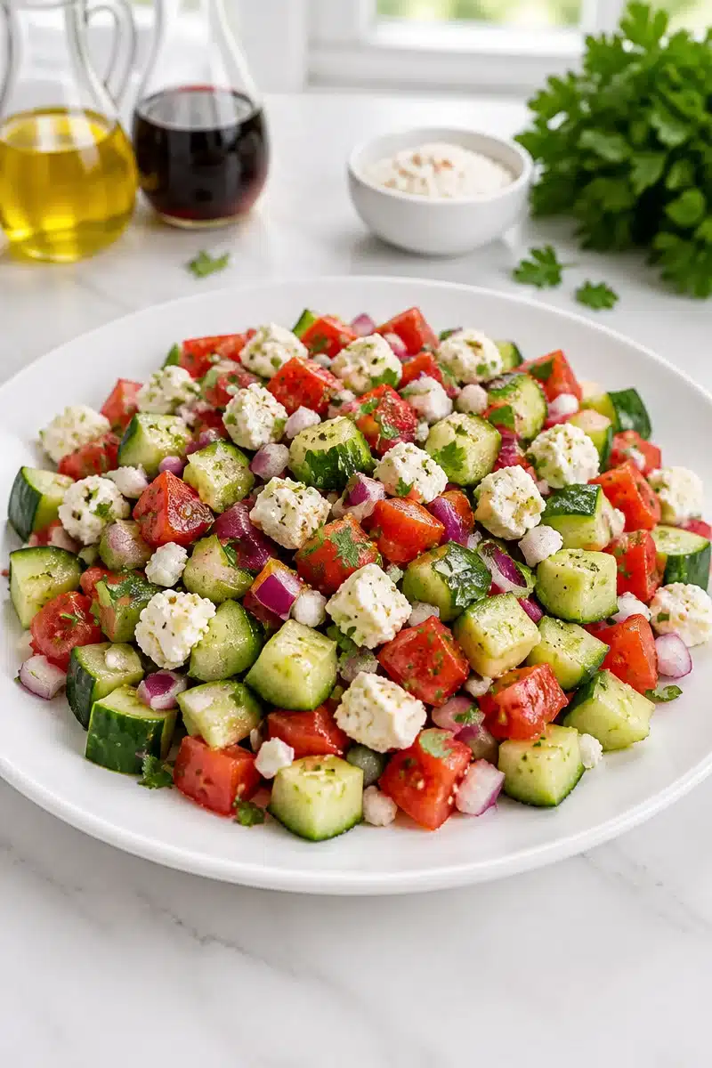 Easy Mediterranean Cucumber And Tomato Salad easy mediterranean cucumber and tomato salad 2026 06 25 205004