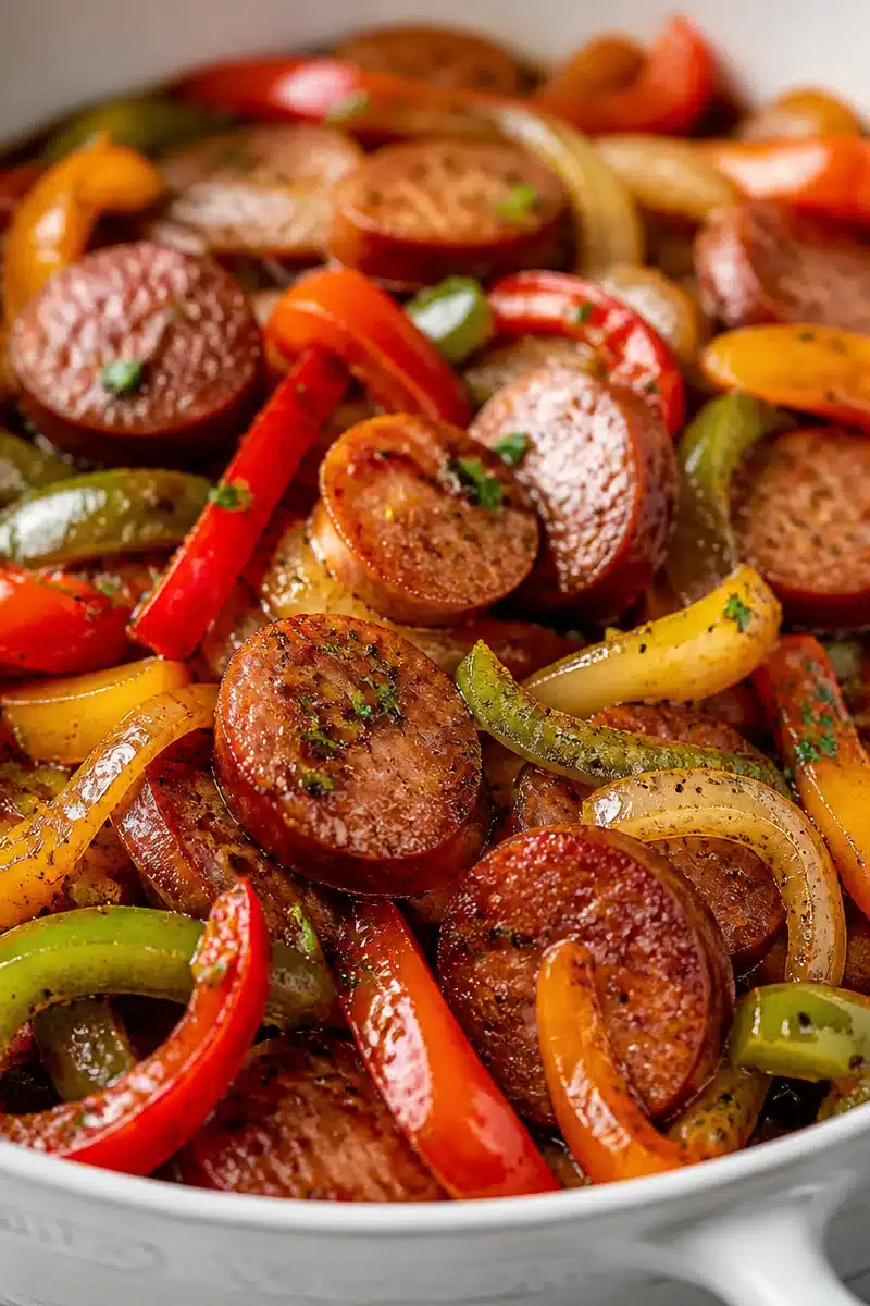 easy skillet smoked sausage and peppers 2026 06 01 032317 2