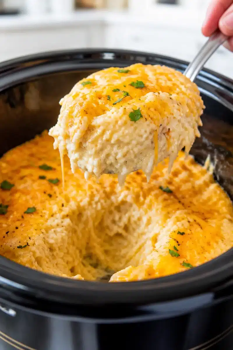Easy Slow Cooker Cheesy Hashbrown Casserole easy slow cooker cheesy hashbrown casserole 2026 06 01 032756