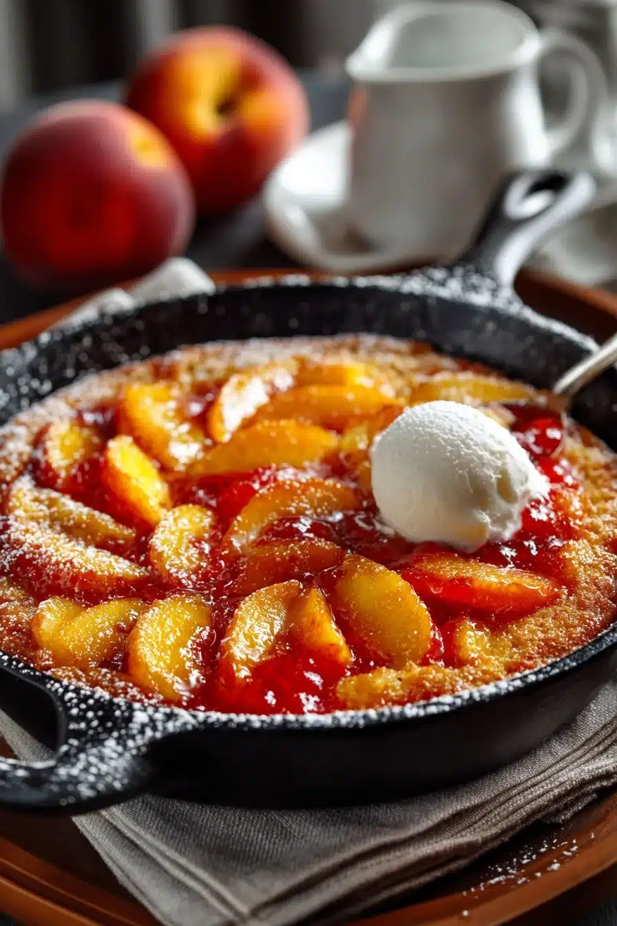 fresh cast iron skillet healthy peach cobbler 2026 06 04 045741
