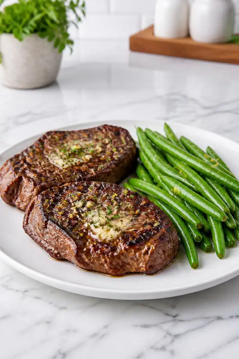 Grilled Garlic Butter Steak And Green Beans grilled garlic butter steak and green beans 2026 06 28 023820