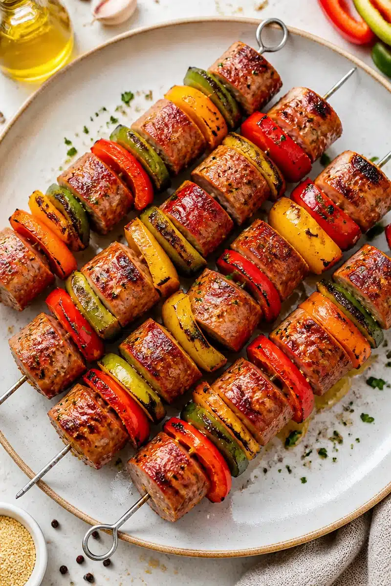 Grilled Turkey Sausage And Pepper Skewers grilled turkey sausage and pepper skewers 2026 06 23 045648 2