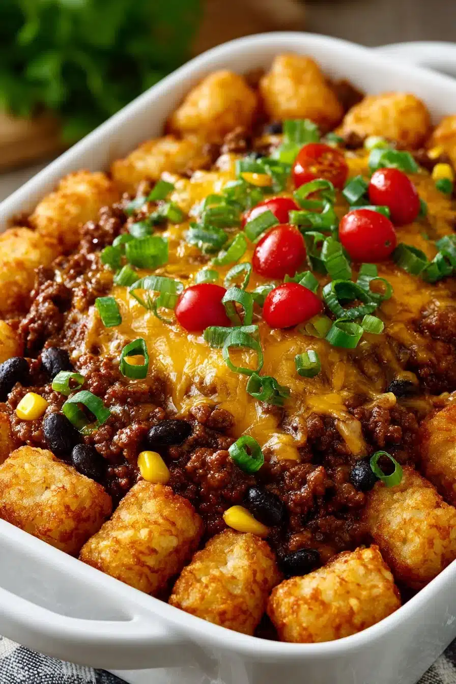 Ground Beef Cowboy Casserole with Tater Tots ground beef cowboy casserole with tater tots 2026 06 07 050944