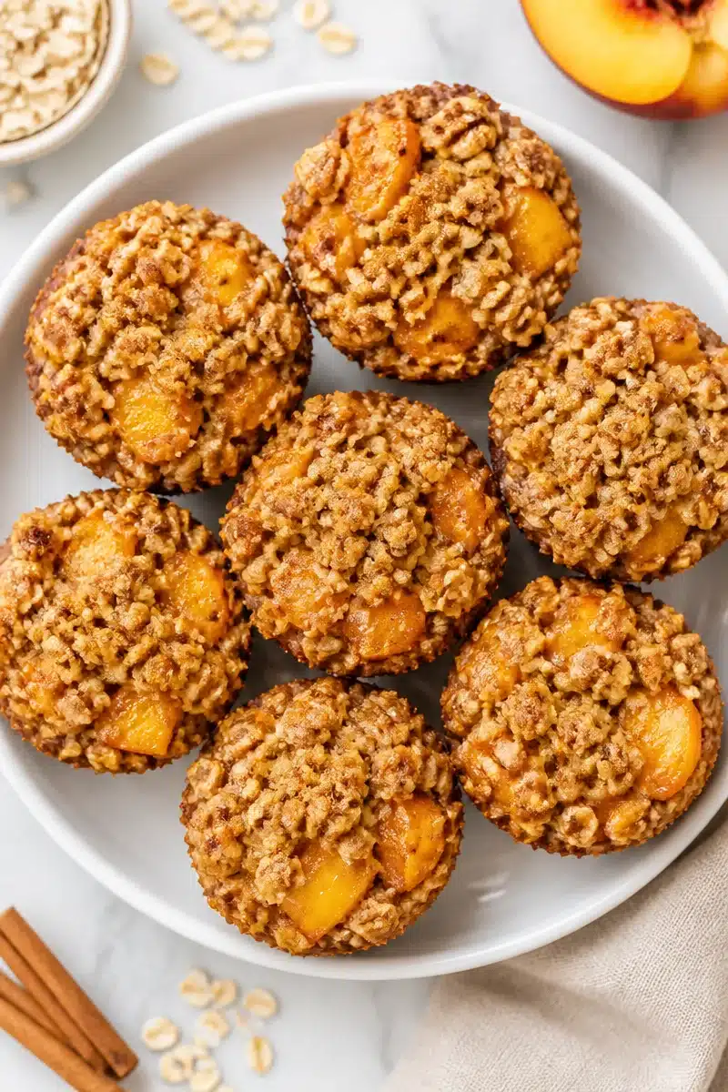 Healthy Baked Peach Crisp Oatmeal Cups healthy baked peach crisp oatmeal cups 2026 06 25 204937 2