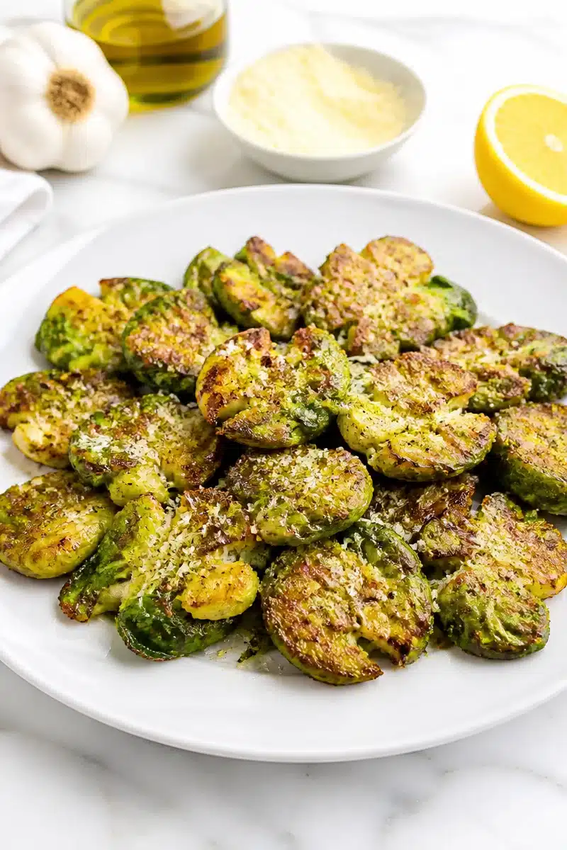 Healthy Crispy Parmesan Smashed Brussels Sprouts healthy crispy parmesan smashed brussels sprouts 2026 06 23 051210