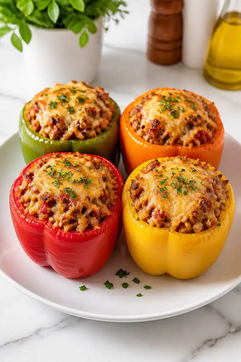 Healthy Ground Chicken Stuffed Bell Peppers healthy ground chicken stuffed bell peppers 2026 06 25 204226