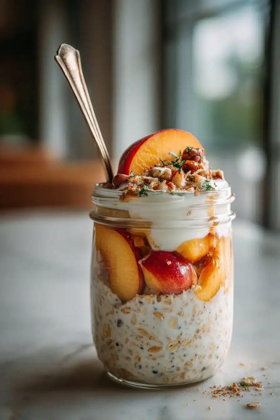 Healthy Low Sugar Peach Overnight Oats with Greek Yogurt healthy low sugar peach overnight oats with greek 2026 06 05 033707 2