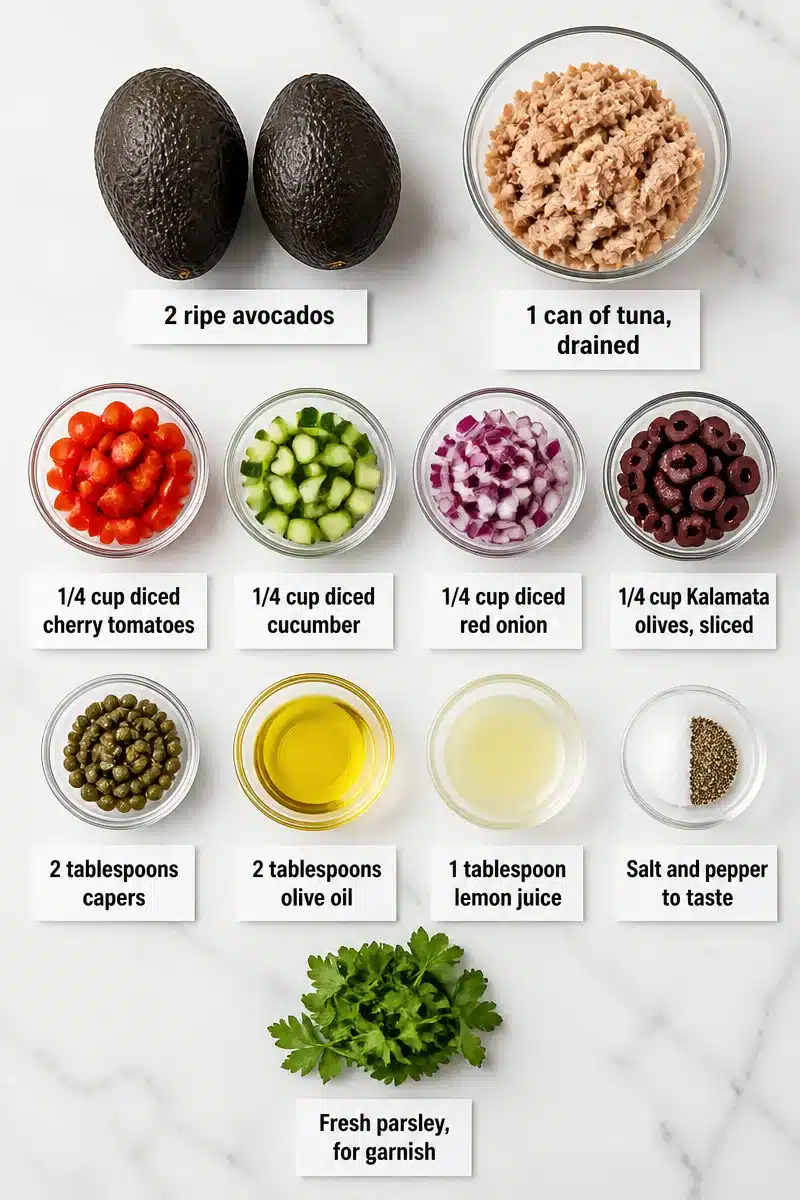 Healthy Mediterranean Tuna Salad Stuffed Avocados healthy mediterranean tuna salad stuffed avocados 2026 06 29 192835 3