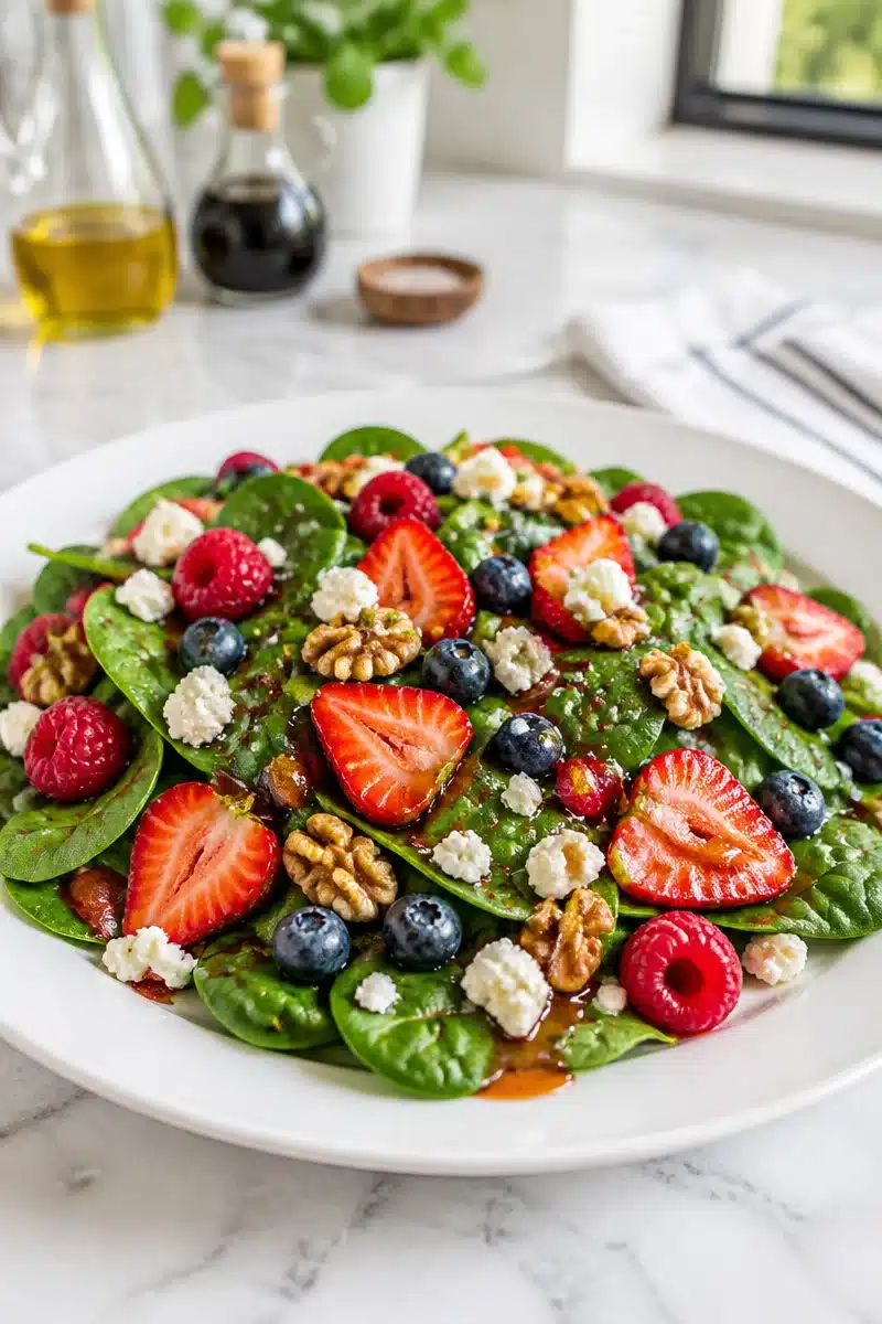 Healthy Summer Mixed Berry And Spinach Salad healthy summer mixed berry and spinach salad 2026 06 25 204127