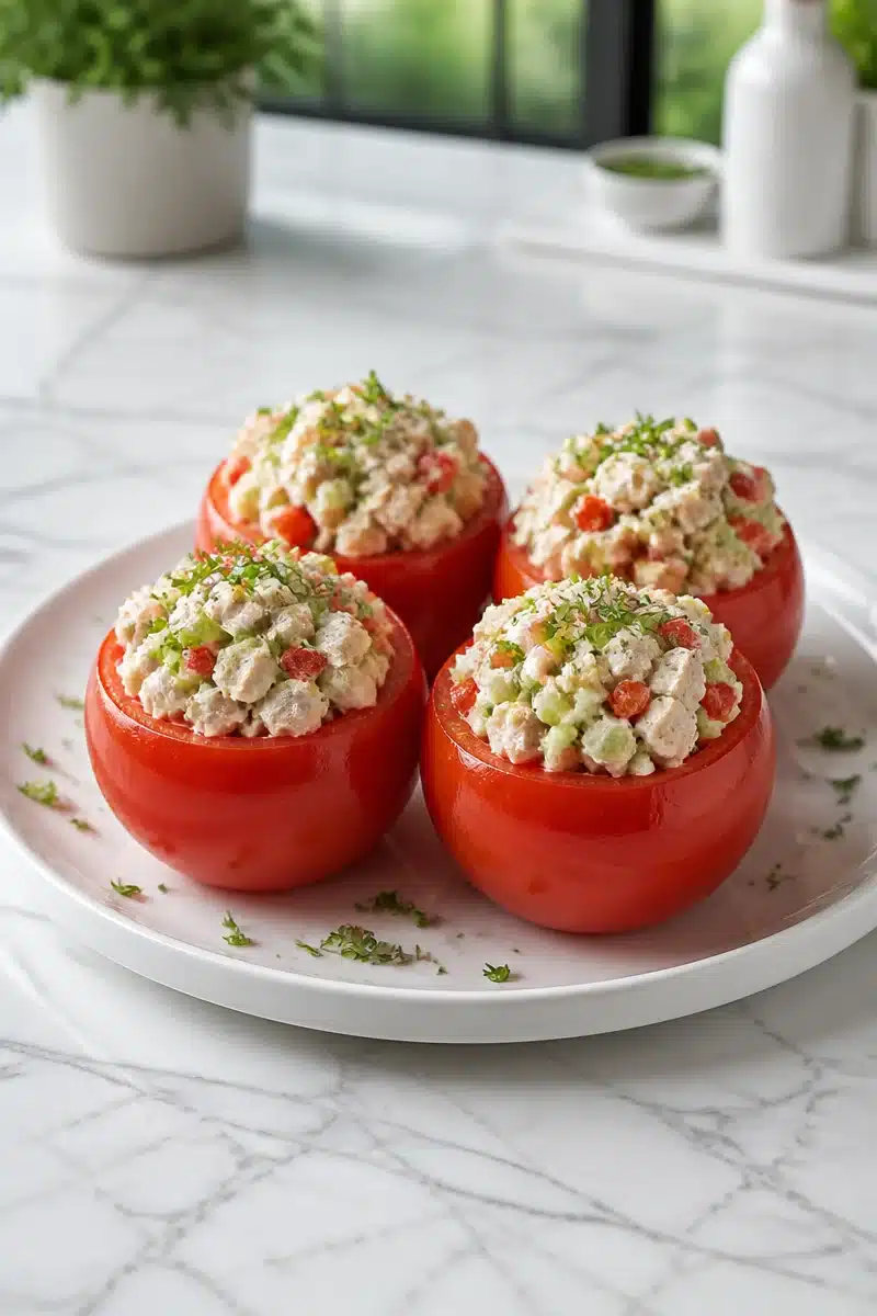 Healthy Turkey Salad Stuffed Tomatoes healthy turkey salad stuffed tomatoes 2026 06 28 080605