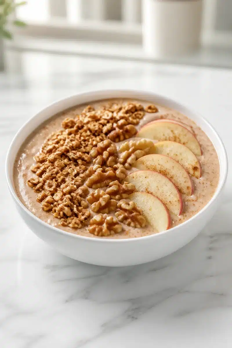 high protein apple pie smoothie bowl 2026 06 24 165845
