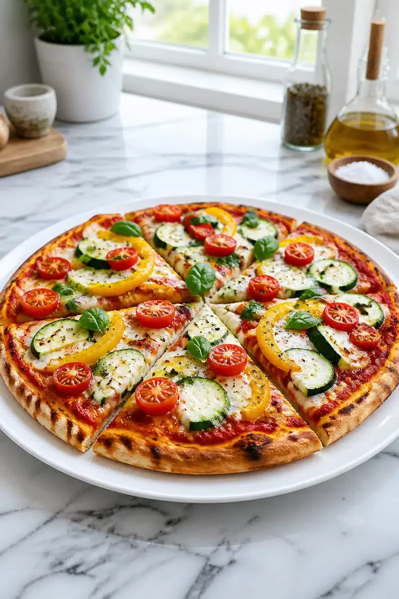 homemade grilled veggie and margherita pizza 2026 06 26 212113