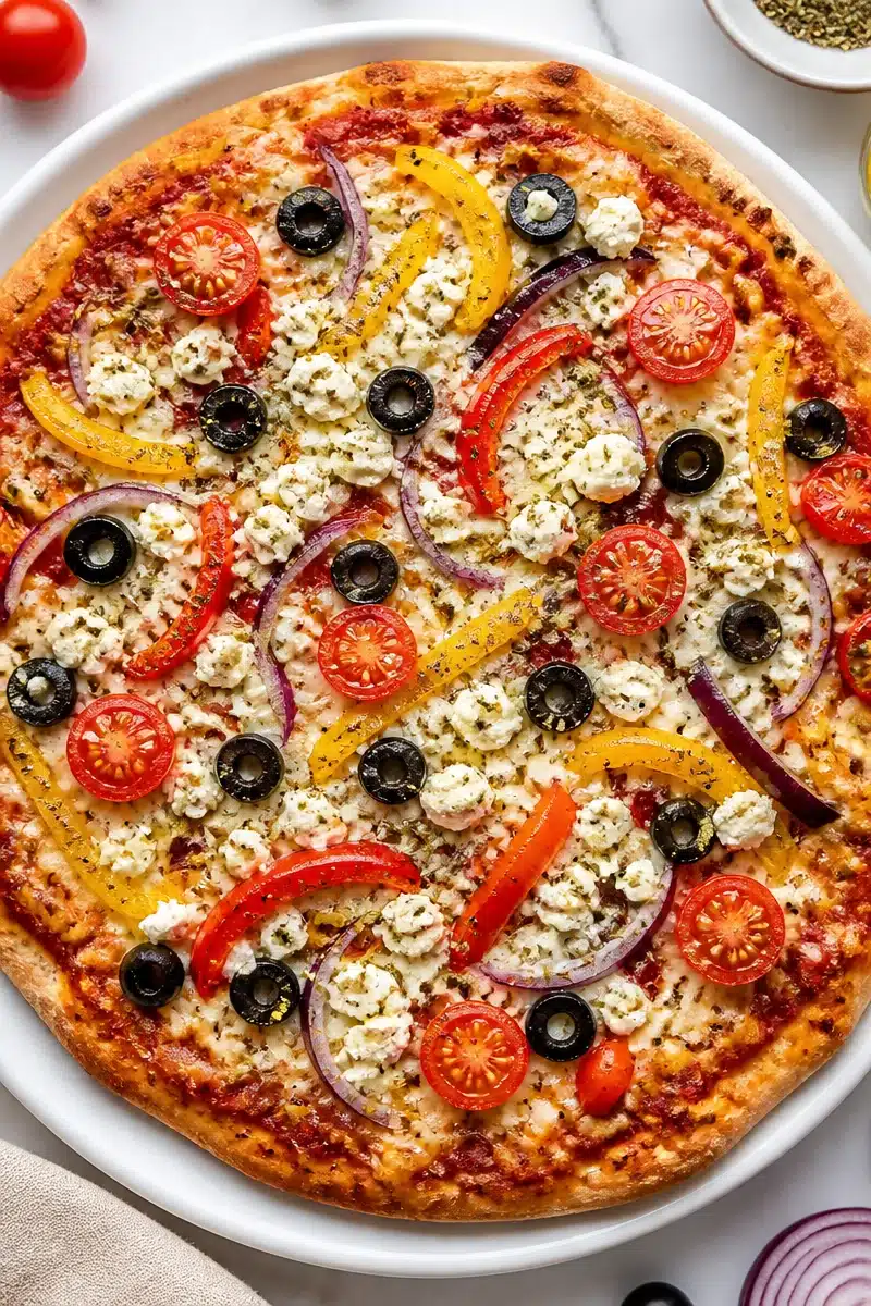 Homemade Mediterranean Veggie And Feta Pizza homemade mediterranean veggie and feta pizza 2026 06 30 230612 2