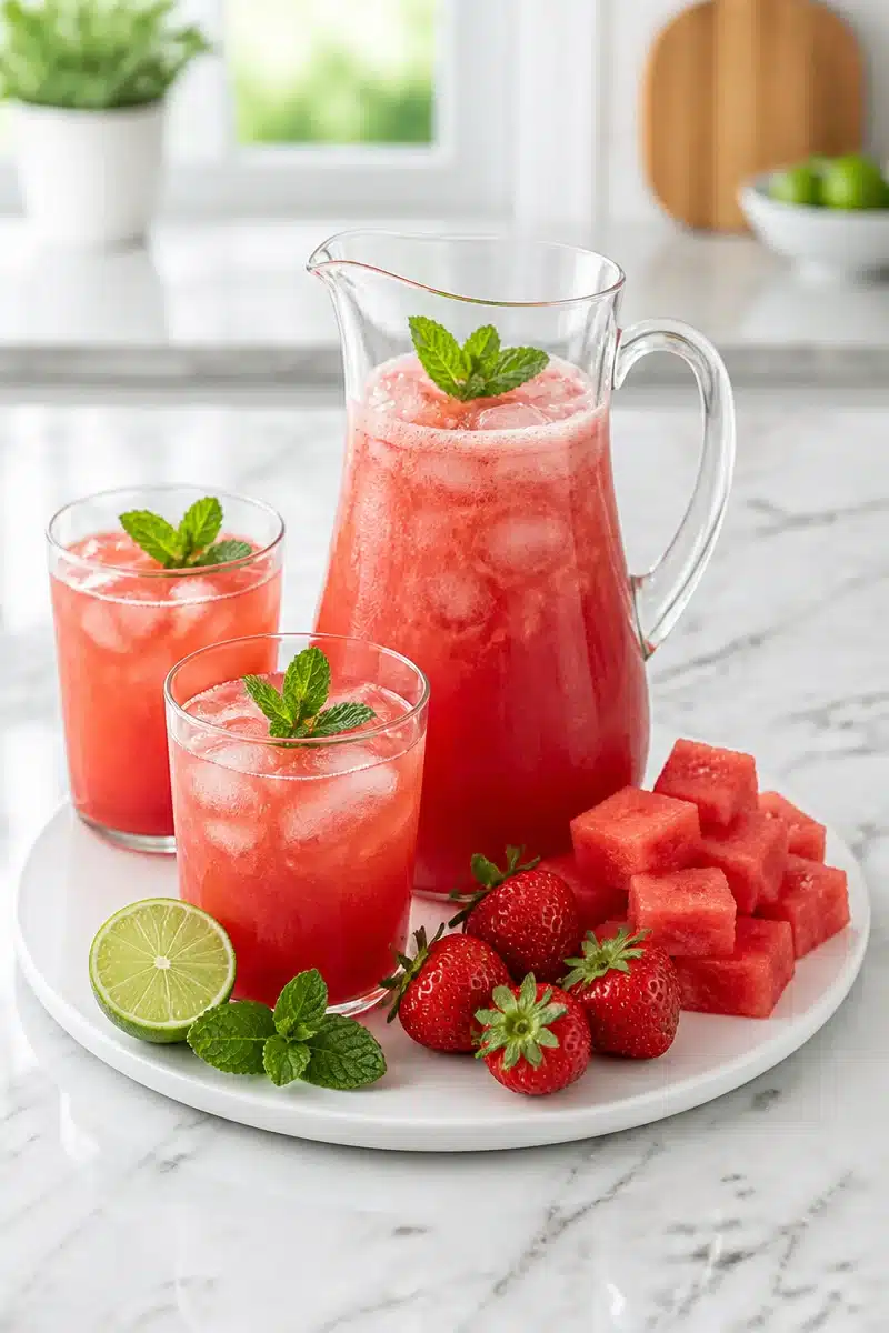 Homemade Watermelon And Strawberry Agua Fresca homemade watermelon and strawberry agua fresca 2026 06 26 211511