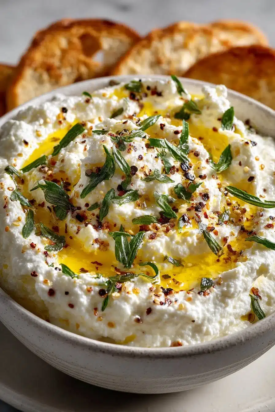 Honey Garlic Whipped Ricotta Dip honey garlic whipped ricotta dip 2026 06 07 044343