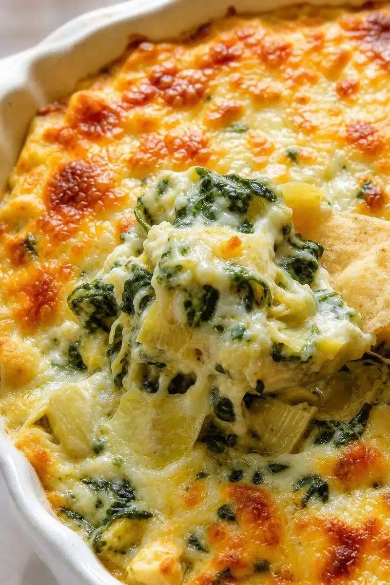 Hot Baked Cheesy Spinach Artichoke Dip hot baked cheesy spinach artichoke dip 2026 06 15 180748 2