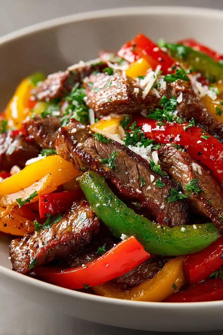 keto philly cheese steak bowl with peppers 2026 06 07 050920