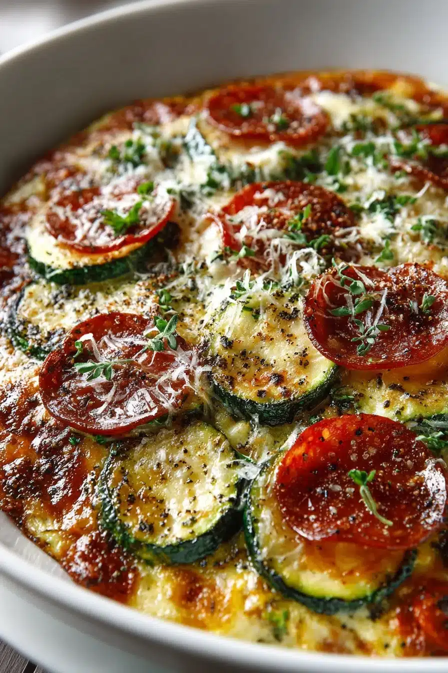 low carb crustless zucchini pizza skillet 2026 06 10 023703
