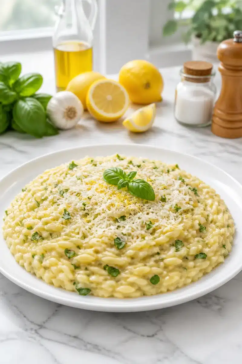 one pot creamy lemon basil orzo pasta 2026 06 25 204230