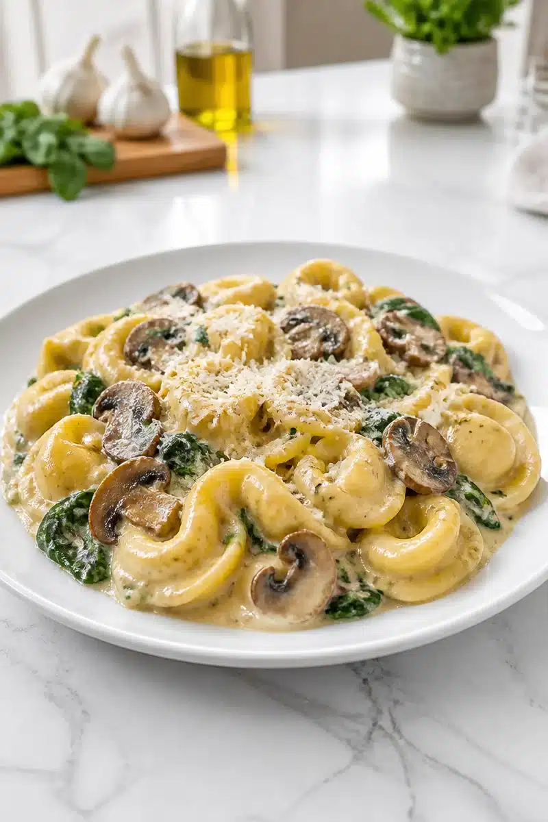 one pot creamy spinach and mushroom tortellini 2026 06 29 192629