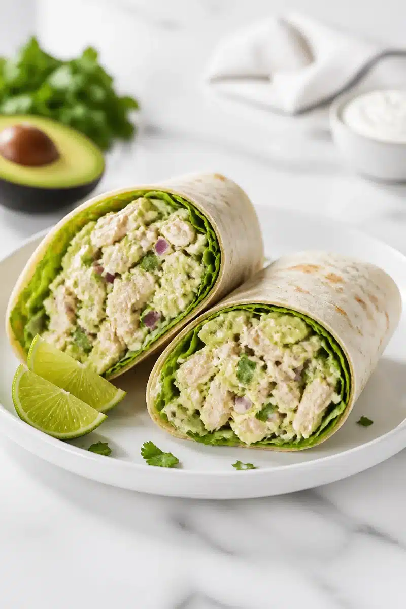Quick Creamy Avocado Chicken Salad Wrap quick creamy avocado chicken salad wrap 2026 06 20 155927
