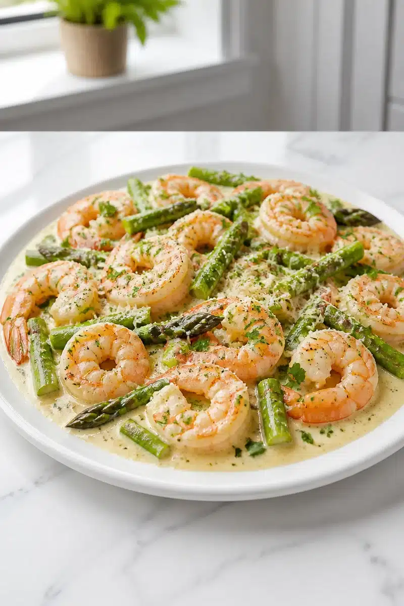 quick creamy garlic butter shrimp and asparagus 2026 06 28 022423
