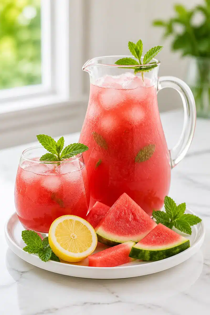 Refreshing Homemade Watermelon Mint Lemonade refreshing homemade watermelon mint lemonade 2026 06 25 205143