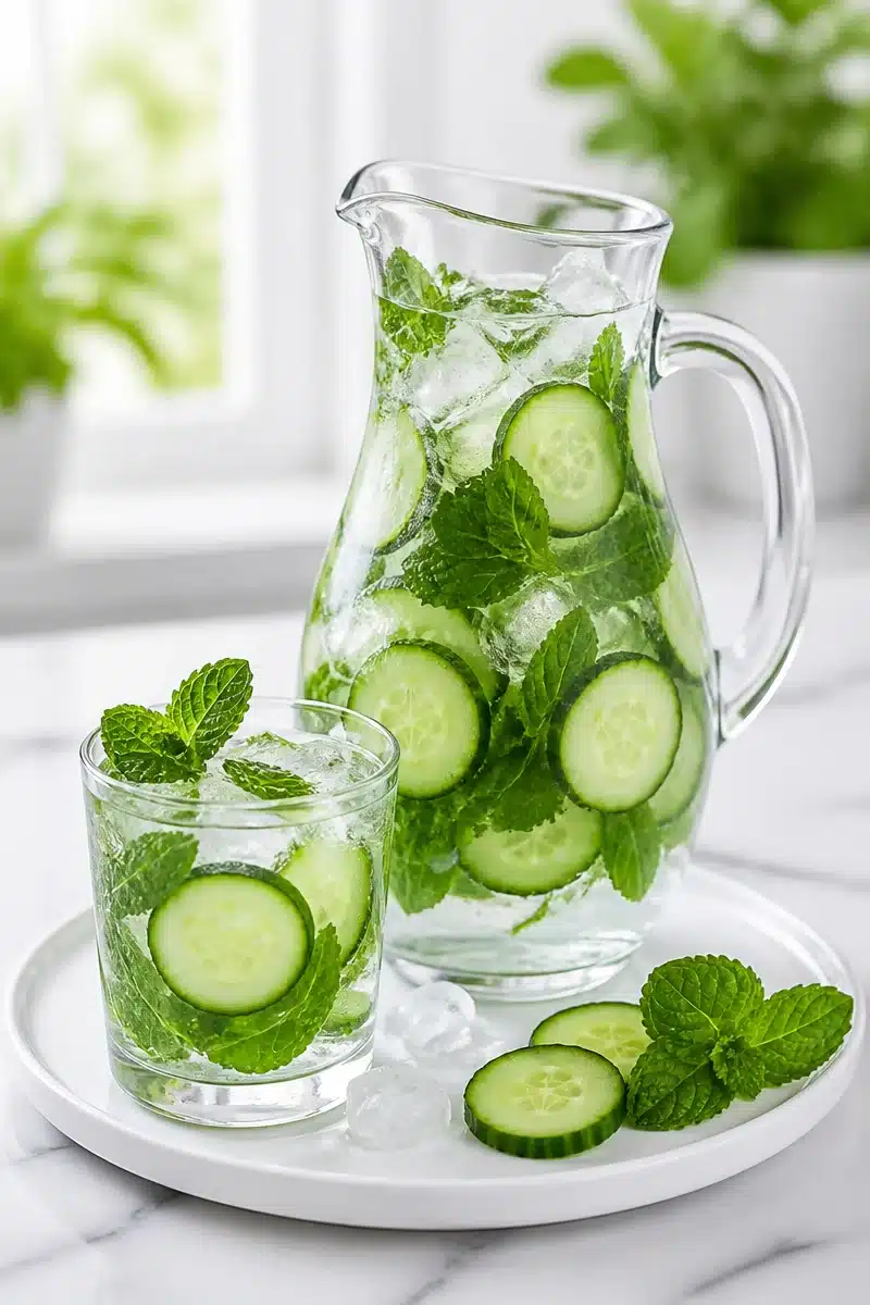 Refreshing Iced Cucumber Mint Water refreshing iced cucumber mint water 2026 06 19 024940