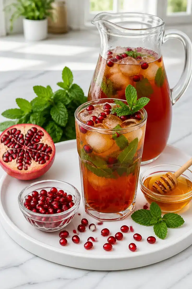 Refreshing Pomegranate Mint Iced Green Tea refreshing pomegranate mint iced green tea 2026 06 24 170032