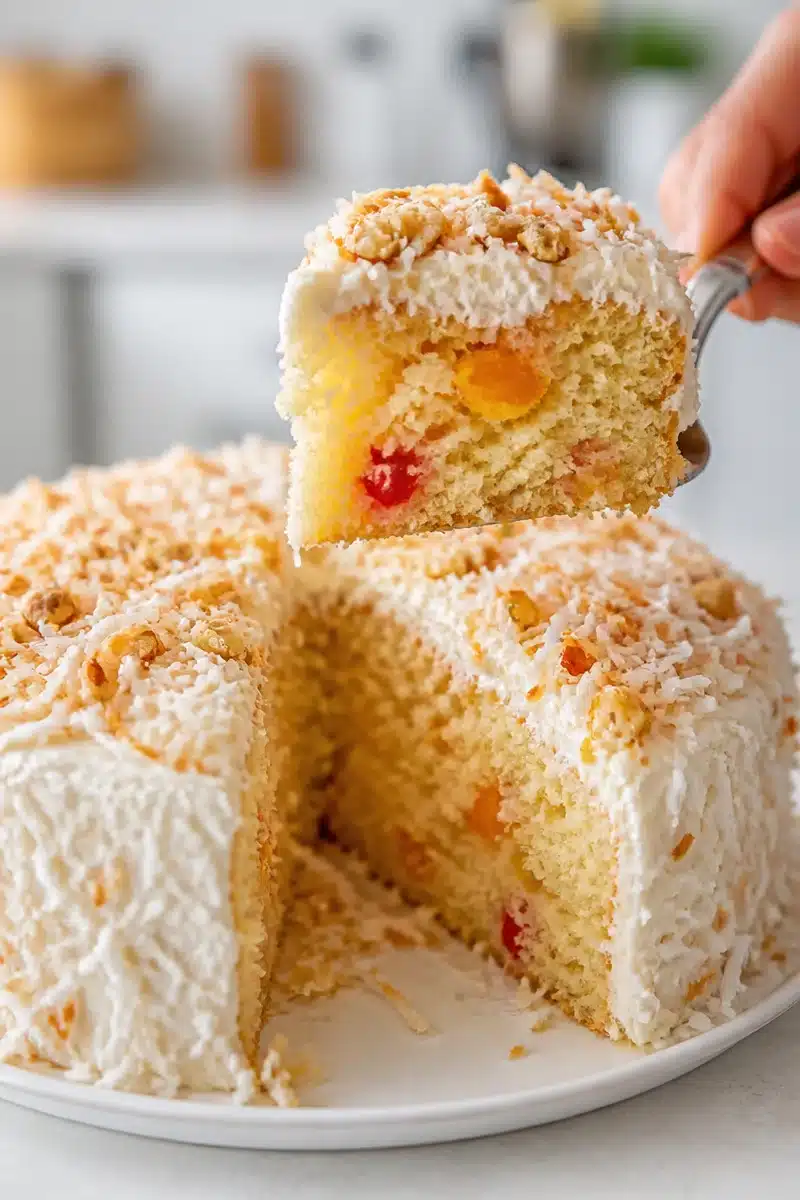 Retro Fruit Cocktail Cake with Coconut Icing retro fruit cocktail cake with coconut icing 2026 06 01 032235