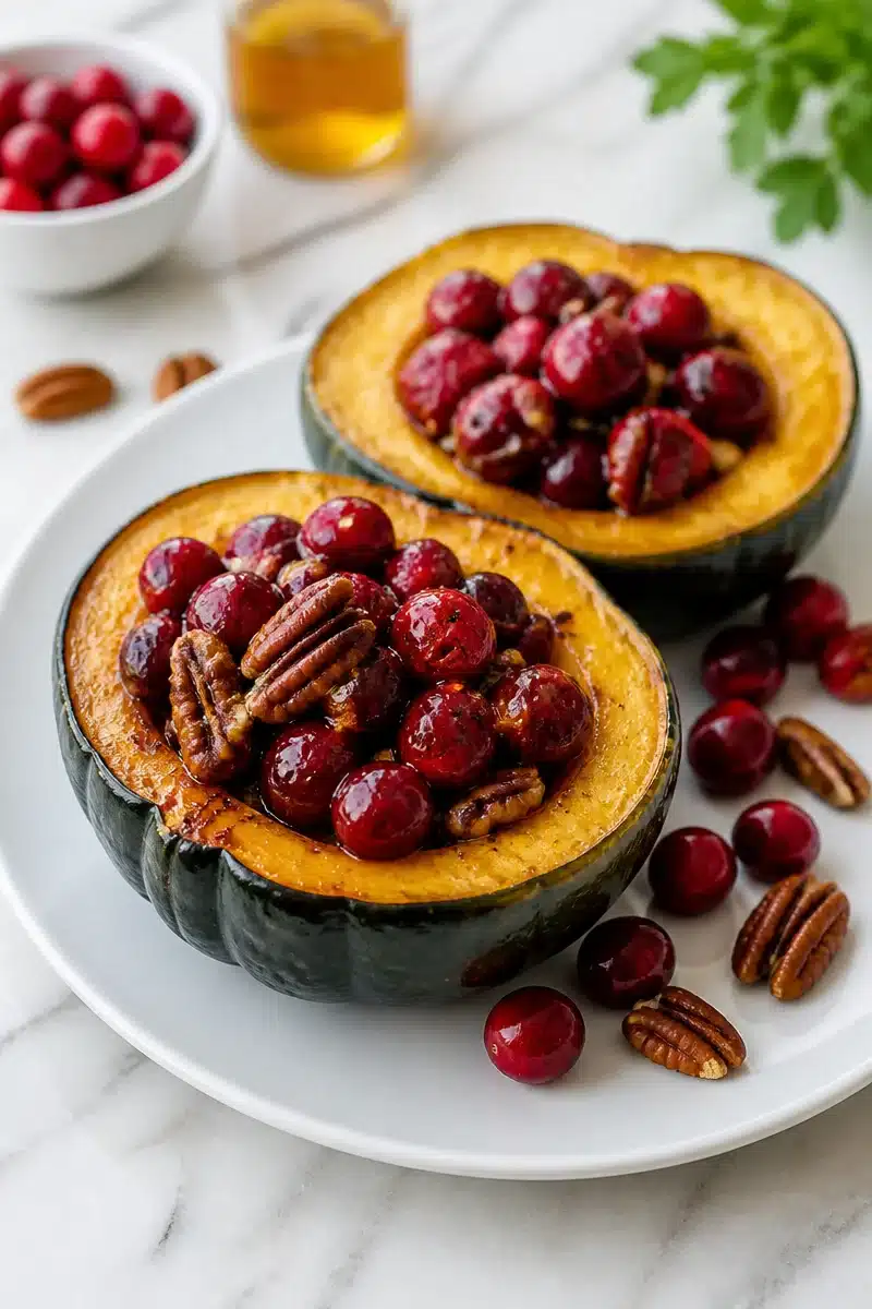 Roasted Acorn Squash With Cranberries And Pecans roasted acorn squash with cranberries and pecans 2026 06 23 045757