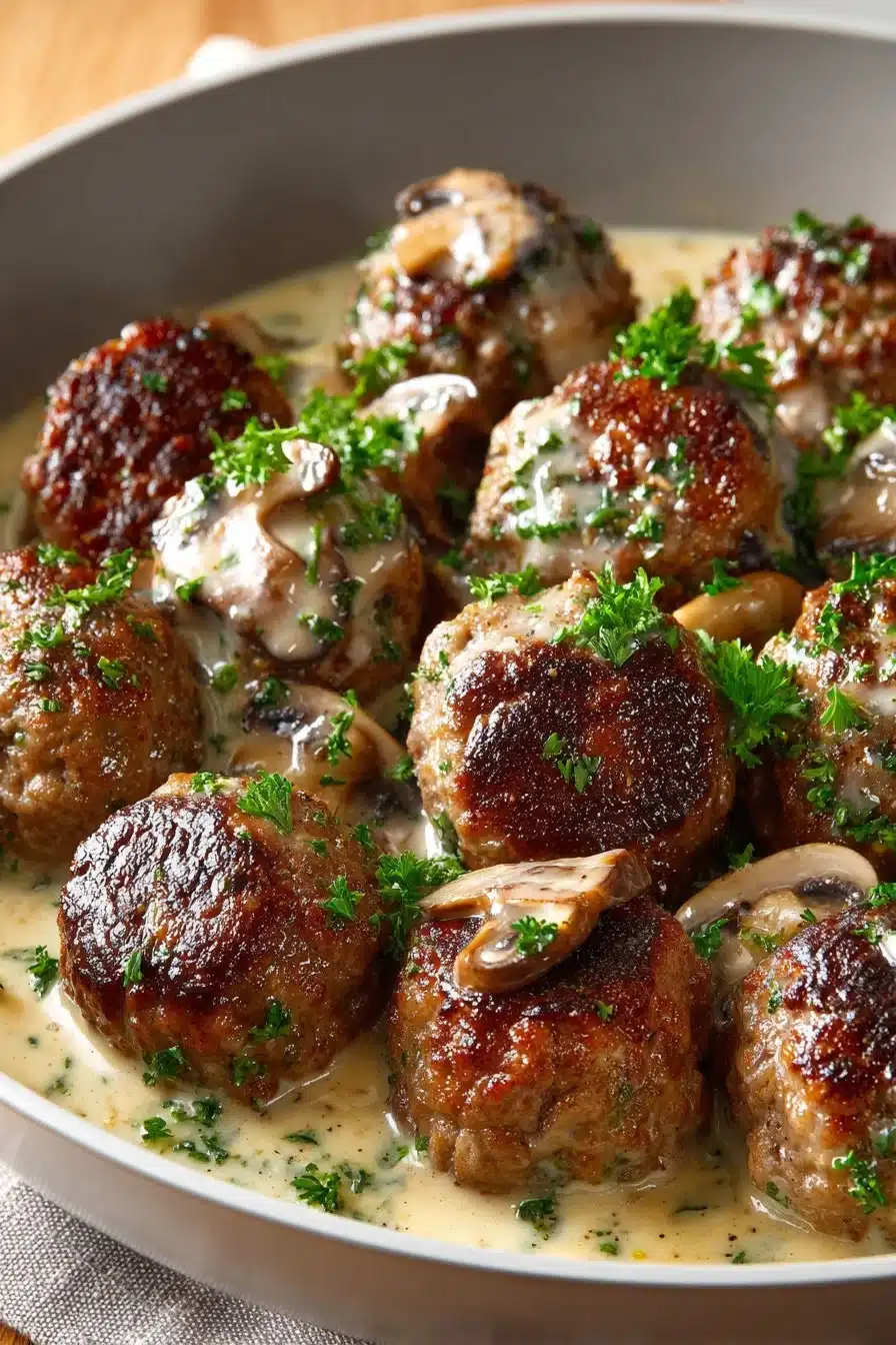 Skillet Mushroom Salisbury Steak Meatballs skillet mushroom salisbury steak meatballs 2026 06 07 043238 2