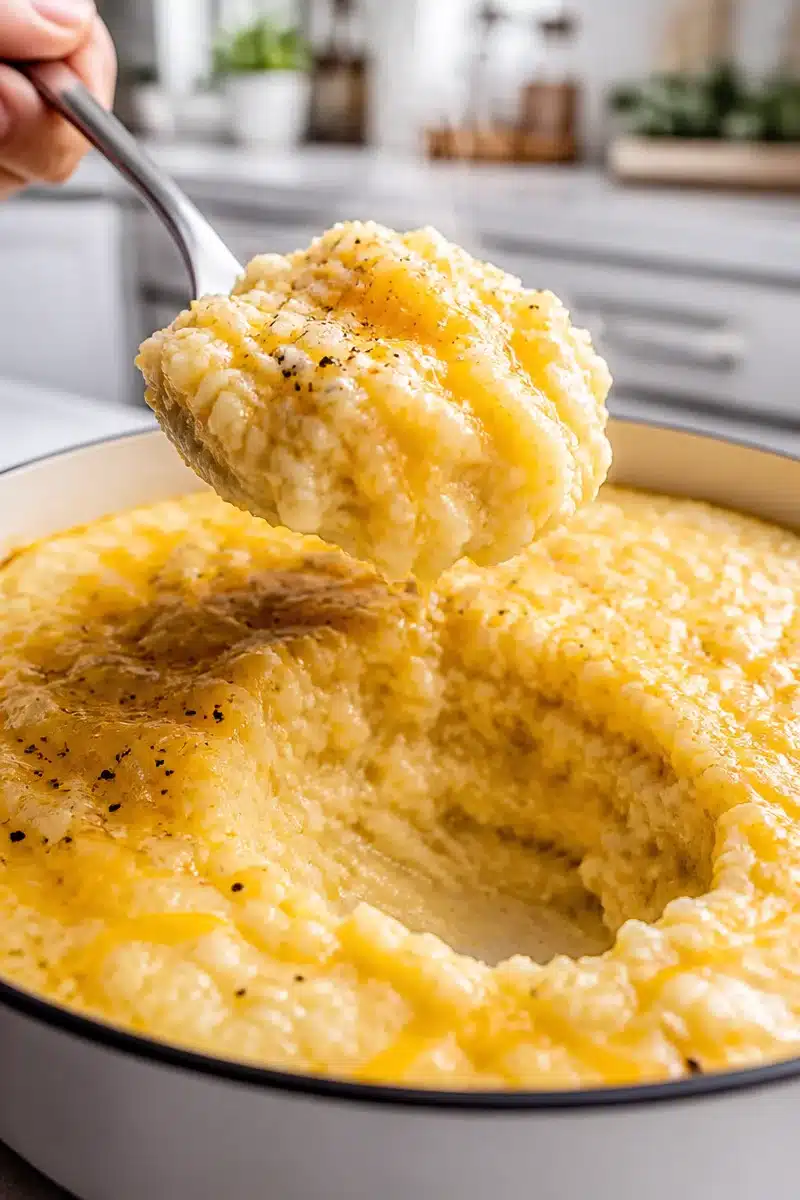 Southern Style Creamy Grits with Cheddar Cheese southern style creamy grits with cheddar cheese 2026 06 01 032248
