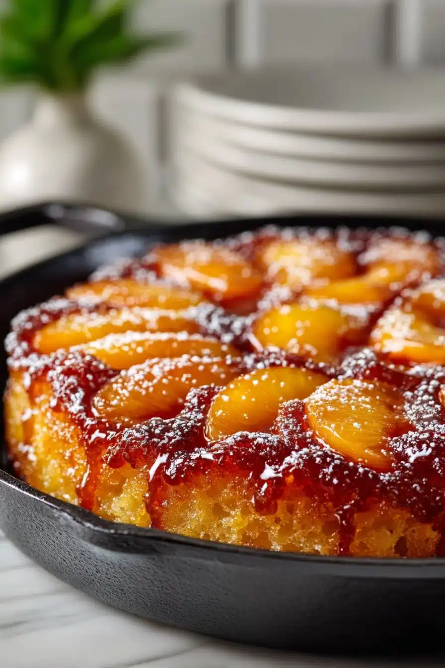 Southern Style Skillet Peach Upside Down Cake southern style skillet peach upside down cake 2026 06 03 033530