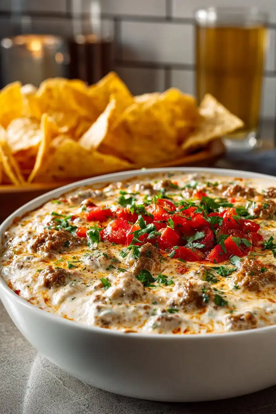 Spicy Cream Cheese Sausage Rotel Dip spicy cream cheese sausage rotel dip 2026 06 10 024255