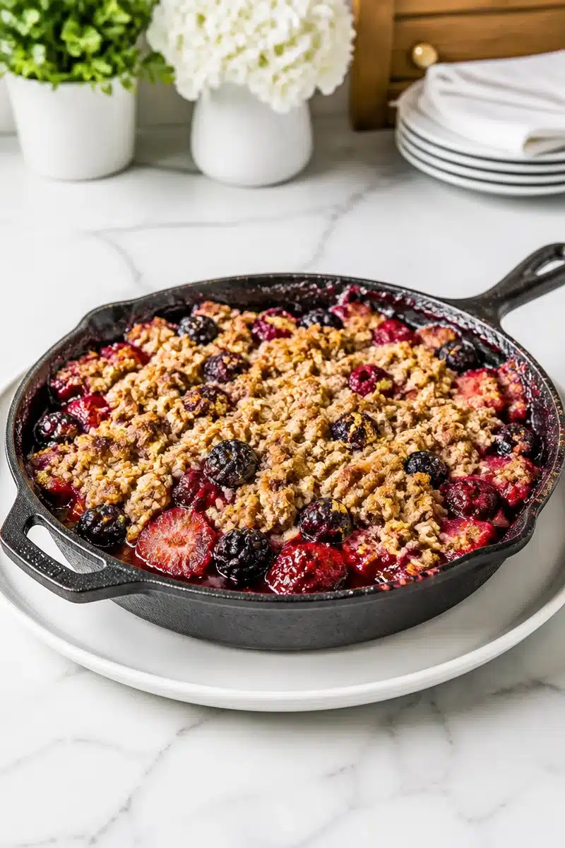 Summer Mixed Berry Cast Iron Skillet Crumble summer mixed berry cast iron skillet crumble 2026 06 25 204310