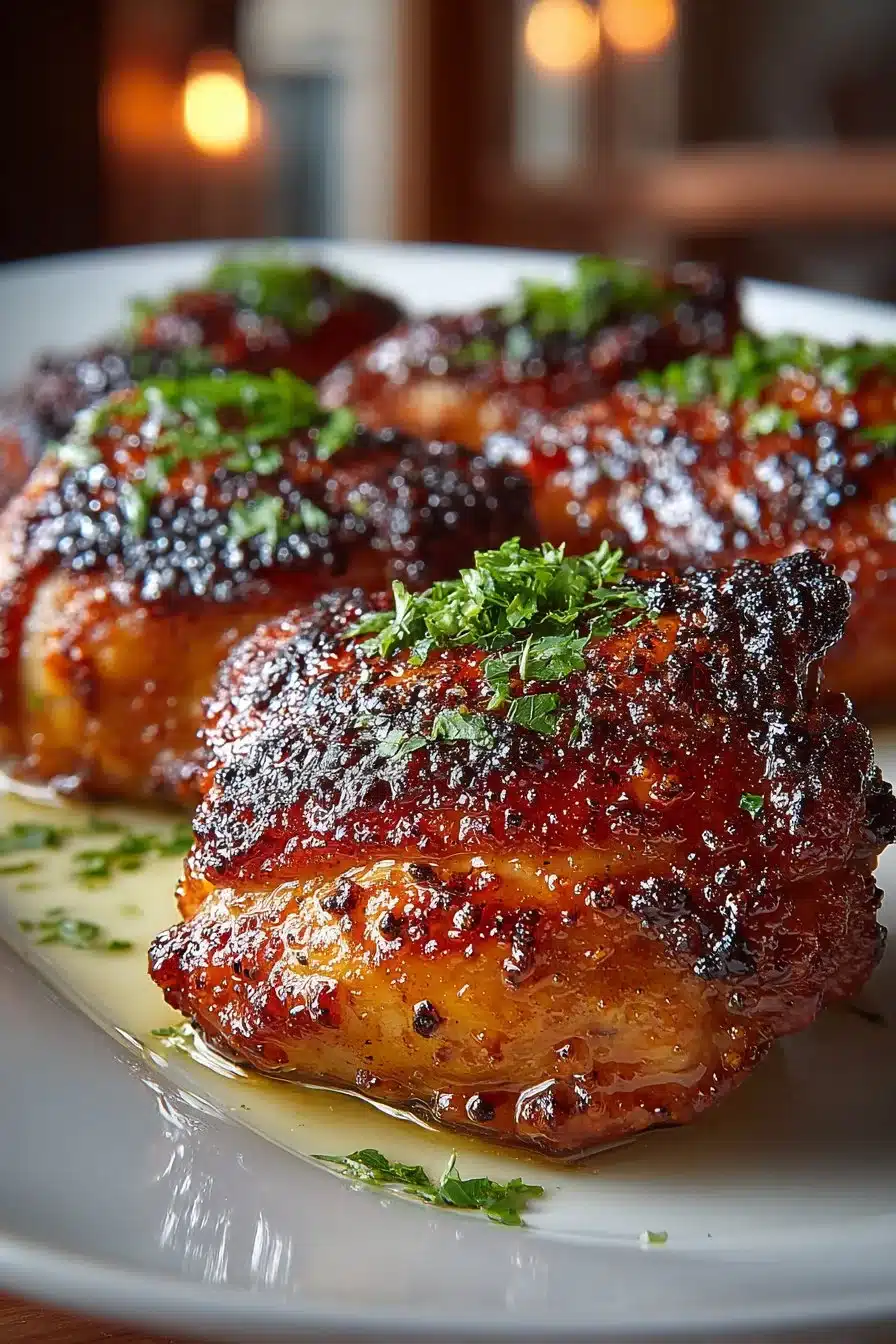 tender applewood smoked chicken thighs with garlic 2026 06 05 033639
