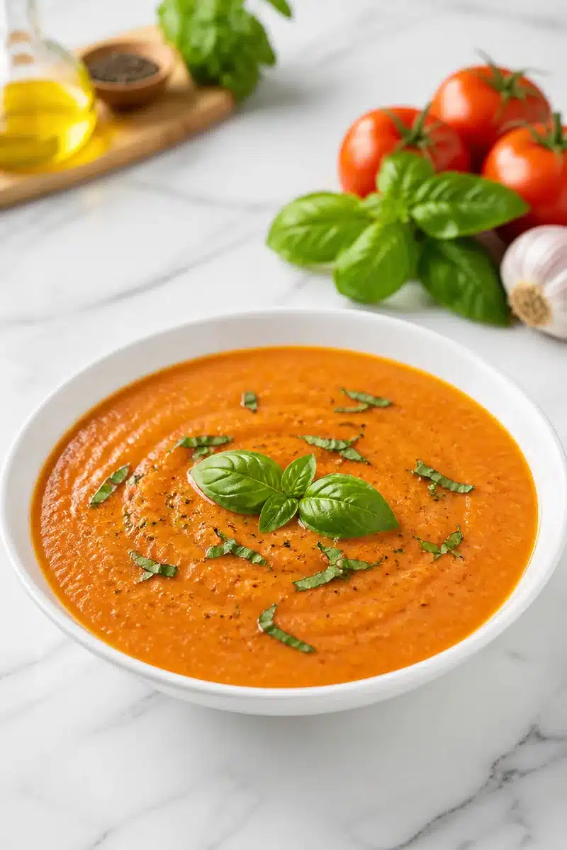 Vegan Roasted Tomato Basil Blender Soup vegan roasted tomato basil blender soup 2026 06 24 165813