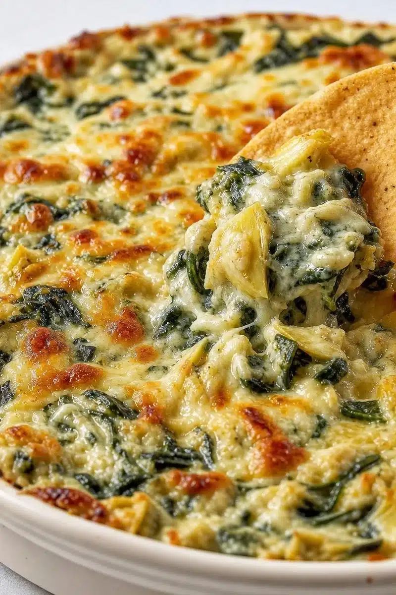 Warm And Cheesy Spinach Artichoke Dip warm and cheesy spinach artichoke dip 2026 06 15 162410 2
